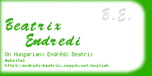 beatrix endredi business card